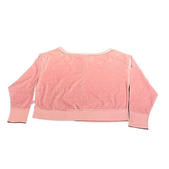 JoyLab Women’s Pink Velour Boatneck Long Sleeve Sweatshirt, Size XS, NWT - Picture 3 of 7